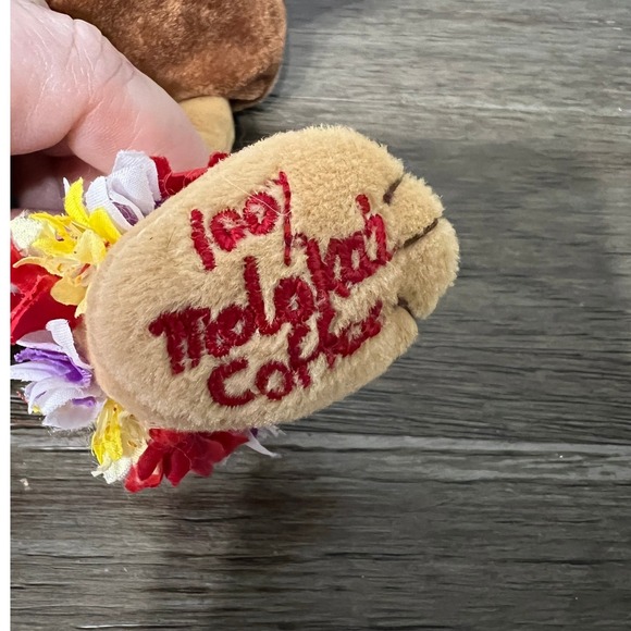 Hawaiian Coffee Bean Plush Toy 100% Moloka'i Coffee Hawaii Leis Flower Accents - Picture 3 of 5